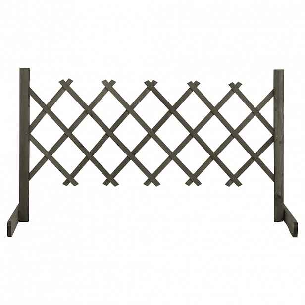 vidaXL Zahradní trelážový plot šedý 120 x 60 cm masivní jedle