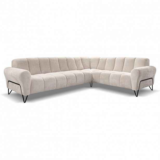 Beautysofa ROHOVÁ pohovka Volare bez funkce spaní, béžová, levá
