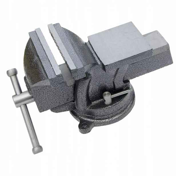 Modeco Otočný Zámečnický Svěrák S Roztečí Čelistí 150 MM, Pevný, Litinový, 11,5 Kg