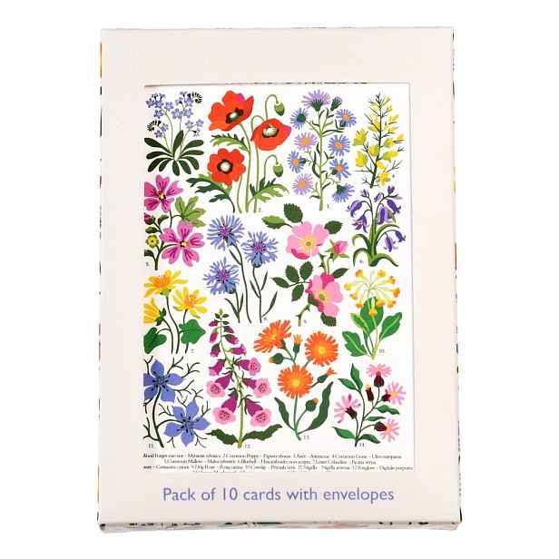Přání v sadě 10 ks Wild Flowers – Rex London