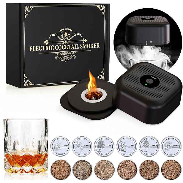 Sada Na Uzení Whisky Elektrický Barmanský Smoker Na Nápoje, Nápoje