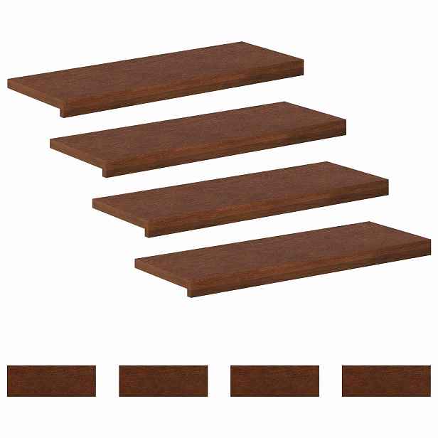 vidaXL Schodové nášlapy 8 ks 70 x 25 x 2 cm Tmavě hnědá