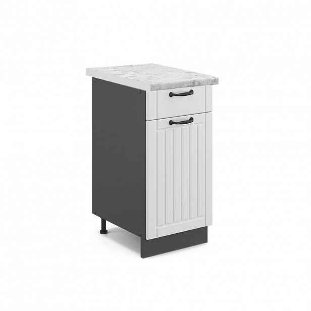 Vicco SPODNÍ SKŘÍŇKA KUCHYŇSKÉ LINKY Fame-Line Bílý venkovský dům 40 cm , PD Mramor