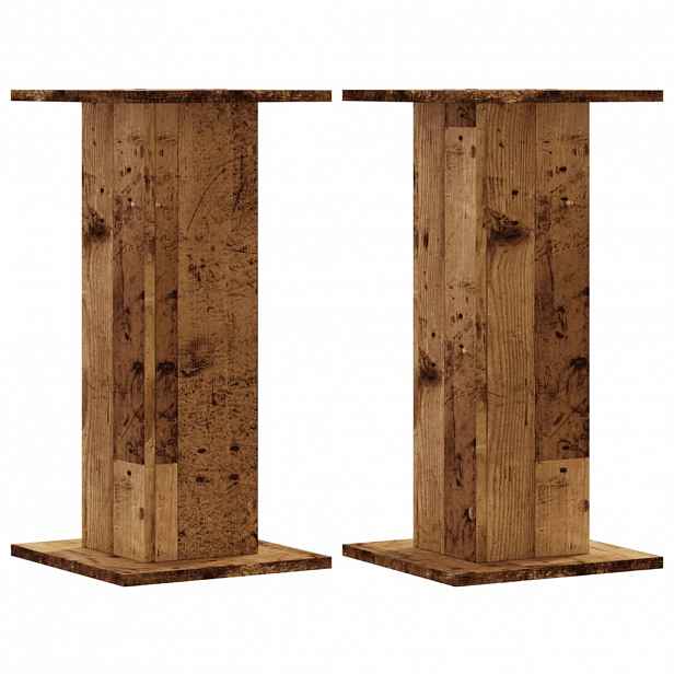 vidaXL Stojany na rostliny 2 ks old wood 30x30x60 cm kompozitní dřevo