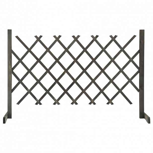 vidaXL Zahradní trelážový plot šedý 120 x 90 cm masivní jedle