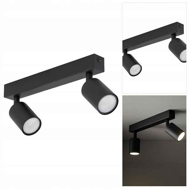 Černý spotový reflektor Nex s variabilním osvětlením do kanceláře Tk Lighting