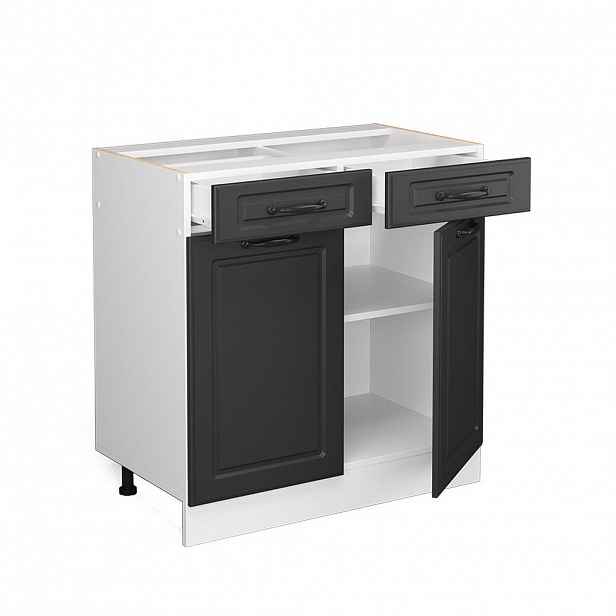 Vicco SPODNÍ SKŘÍŇKA KUCHYŇSKÉ LINKY R-Line Antracitový venkovský dům 80 cm , PD Dub