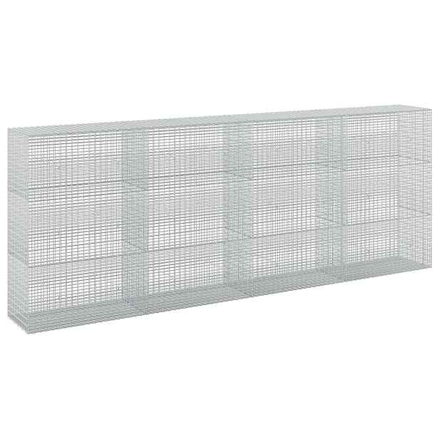 vidaXL Gabion s drátem 3,5 mm a sítem 5x2,5 cm 400x50x150 cm
