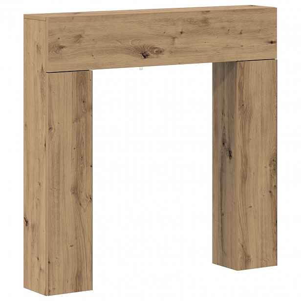 vidaXL Rám krbu Dub artisan 102 x 18 x 100,5 cm Kompozitní dřevo