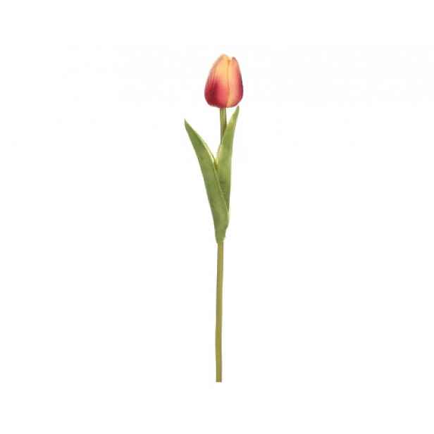 Umělá květina Tulipán 34 cm, růžovo-žlutá
