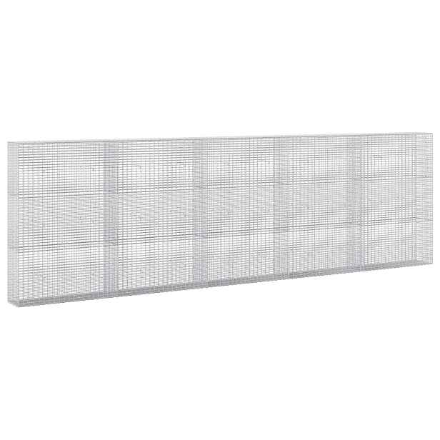 vidaXL Gabion s drátem 3,5 mm a sítem 5x2,5 cm 500x30x150 cm
