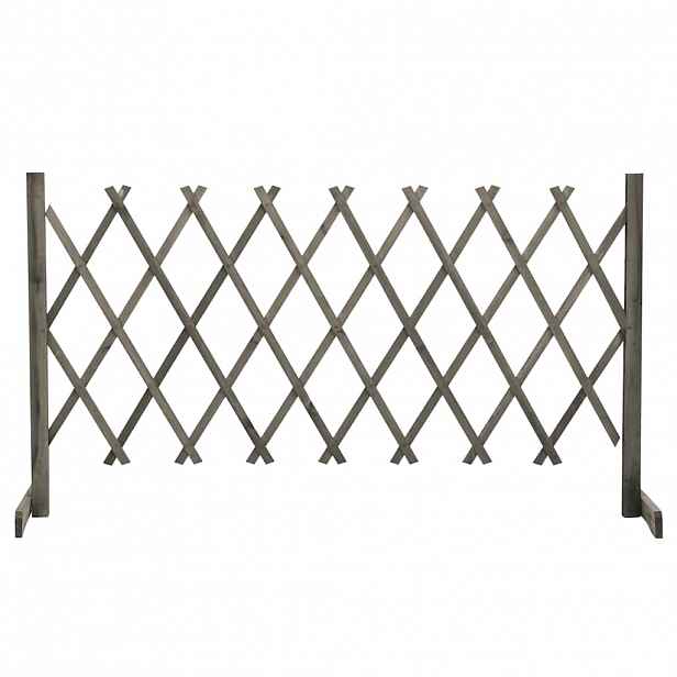 vidaXL Zahradní trelážový plot šedý 150 x 80 cm masivní jedle