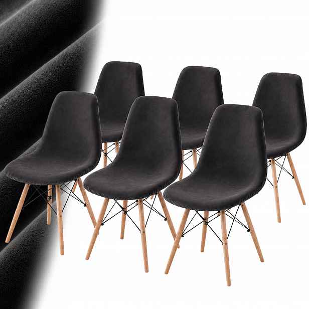 Potah Na Skandinávské Křeslo 6 Ks Velur Premium Elastický Plyš