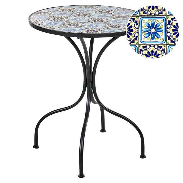 Beliani BISTRO STOLEK 60/60 cm Kov Černý Aggius