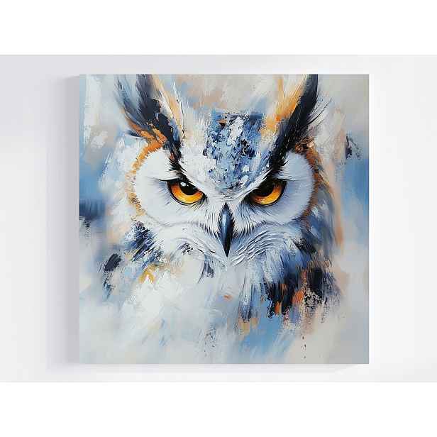 Obraz Na Plátně Canvas Olej Portrét Příroda Pták Sova Moudrost Pozor 50x50