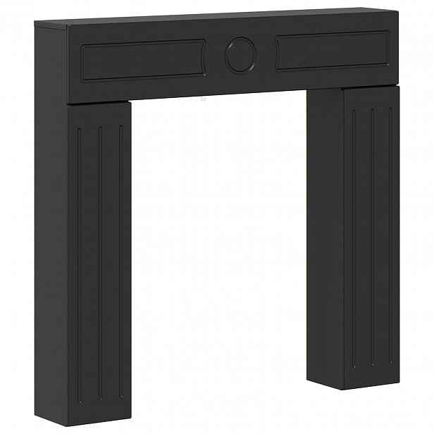 vidaXL Rám krbu Černá 102 x 18 x 100,5 cm Kompozitní dřevo
