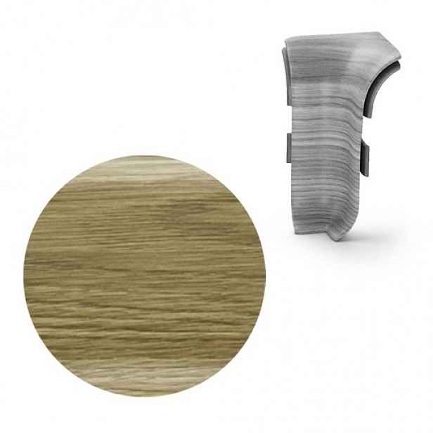 Vnitřní roh k soklu Naturel pinie , PVC délka 0,5 cm, výška hrany 56 mm, NATNGTW65