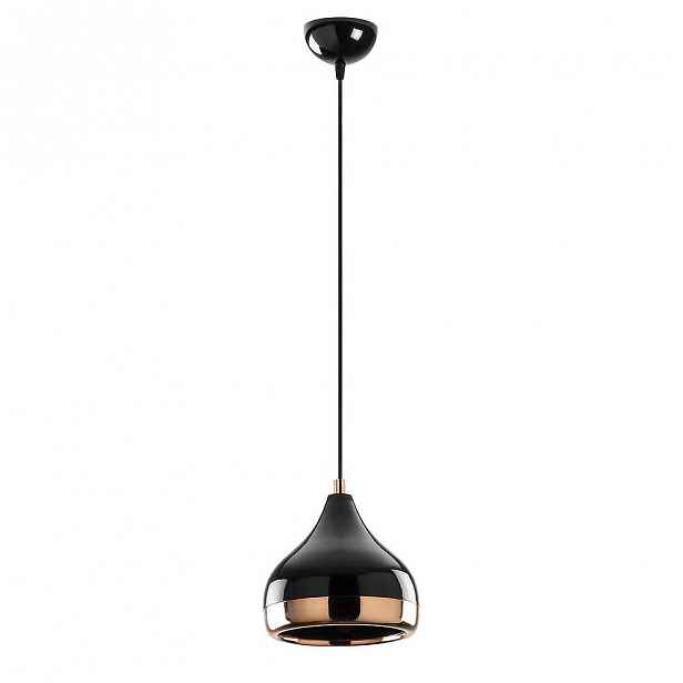 Závěsné svítidlo v černo-měděné barvě Opviq lights Yildo, ø 17 cm