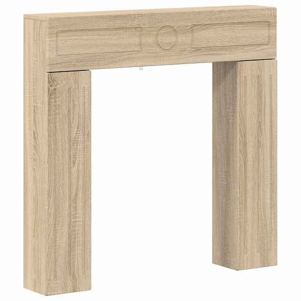 vidaXL Rám krbu Dub sonoma 102 x 18 x 100,5 cm Kompozitní dřevo