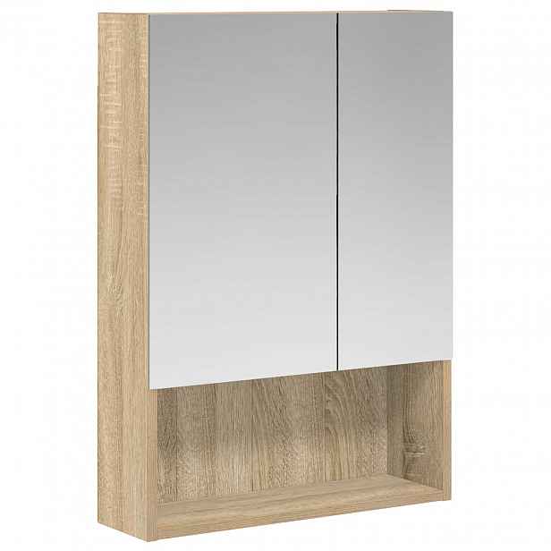 vidaXL Koupelnová zrcadlová skříň Sonoma dub 50 x 14,5 x 70 cm