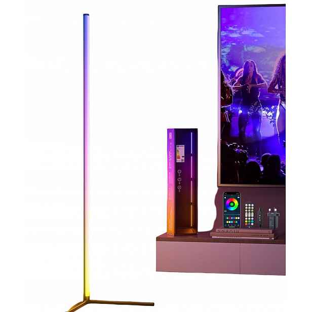 Led Podlahová Lampa Ydene Inteligentní, Dálkově Ovládaná, Rohová Dálkový Ovladač