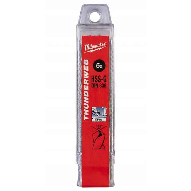 Vrtáky do kovu Hss-g Thunderweb 9 mm (5 ks) Milwaukee