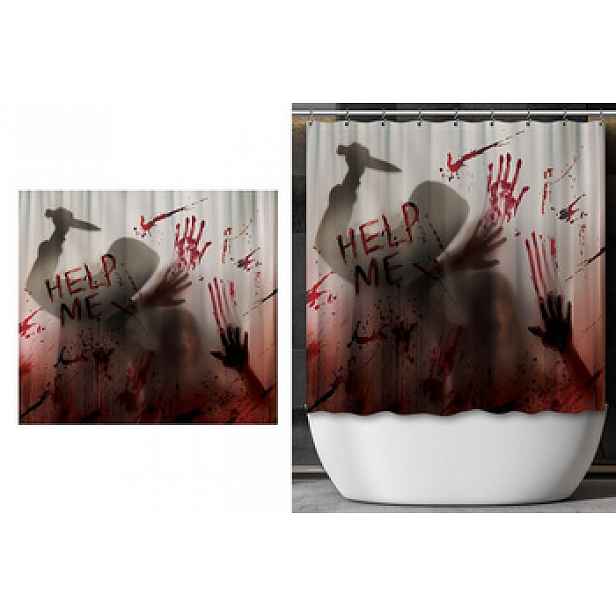 Závěs Help Me Halloween krev horor pneumatika