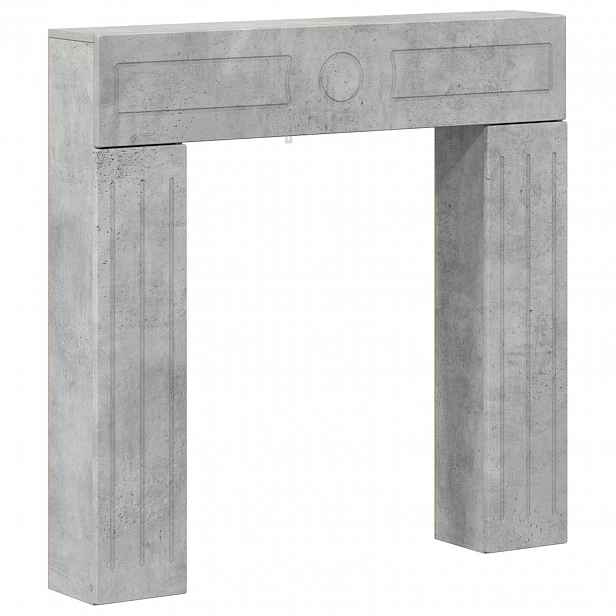 vidaXL Rám krbu Betonově šedá 102 x 18 x 100,5 cm Kompozitní dřevo