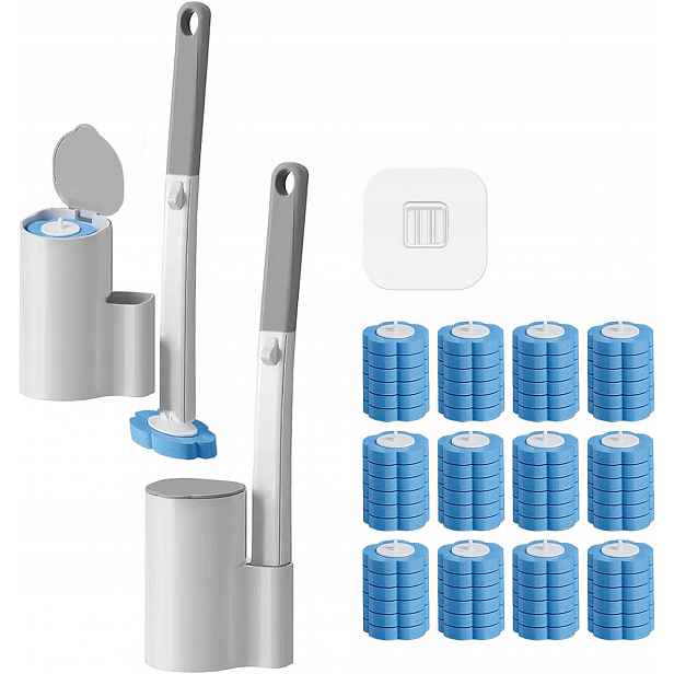 Jednorázový Wc Kartáč S 12 Náplněmi Hygienický Systém