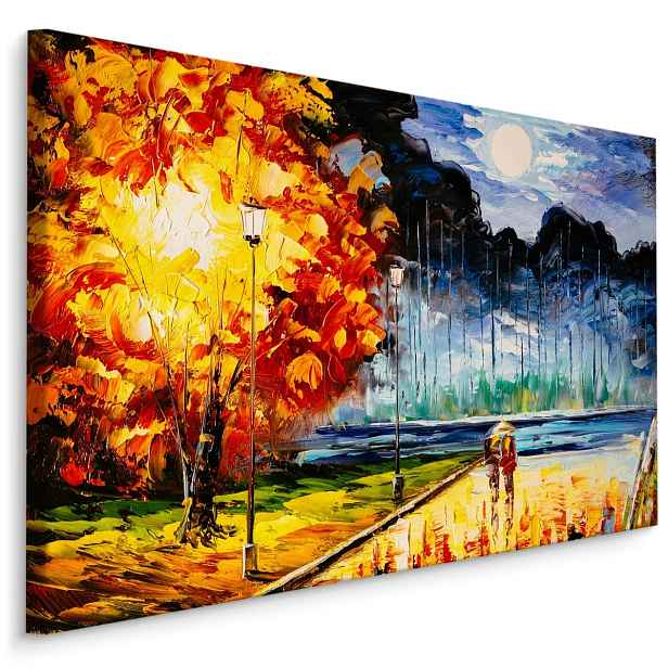 MyBestHome BOX Plátno Zamilovaný Pár V Podzimním Parku Varianta: 100x70