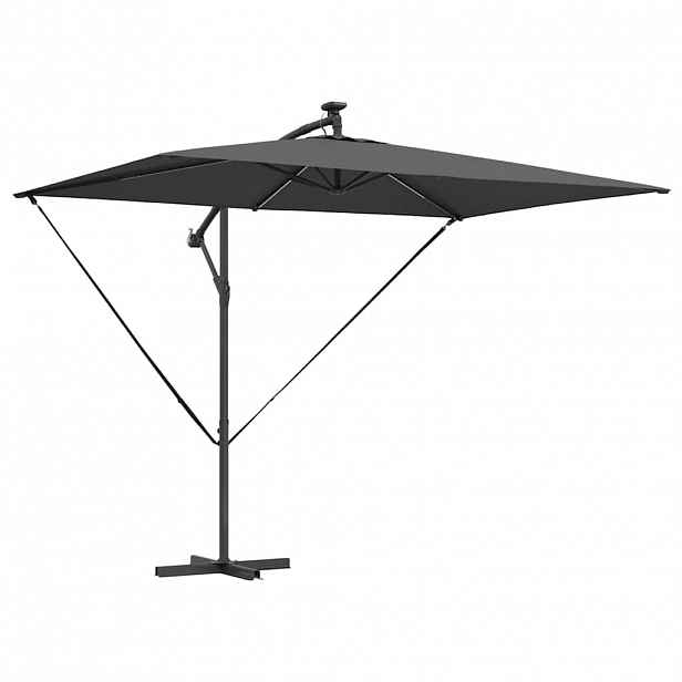 vidaXL Slunečník 294 x 200 x 270 cm Polyester a hliník Antracitová