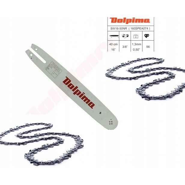 Vodítko 2x Řetěz 40CM Pro Stihl MS251 MS231 MS211 3/8" 1,3mm 56DL