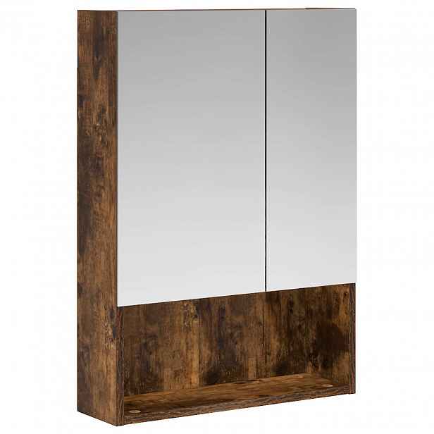 vidaXL Koupelnová zrcadlová skříň Kouřový dub 50 x 14,5 x 70 cm