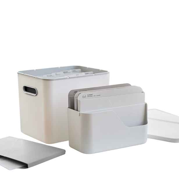 Rotho Sestava – Organizér na poštu + Archivační box - myPAPER bílá