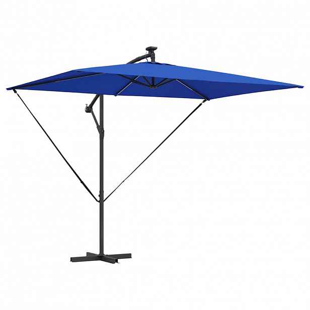 vidaXL Slunečník 294 x 200 x 270 cm Polyester a hliník Azurblau
