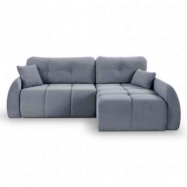 MID.YOU ROHOVÁ SEDAČKA, textil, modrošedá