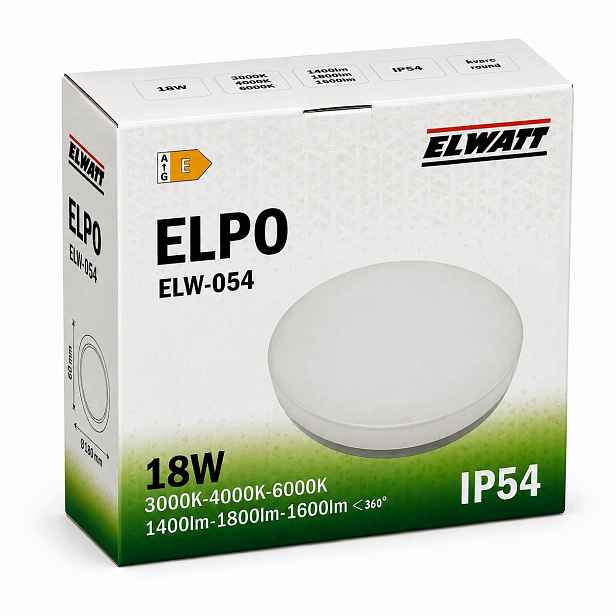Stropní Svítidlo Stropní Svítidlo Led 18W Cct 3 Barvy 1440lm IP54 Na Omítku Bílá
