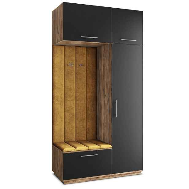MASSENO MODERNÍ PŘEDSÍŇOVÁ SESTAVA REMA, 120/240/60 cm, dub Lefkas
