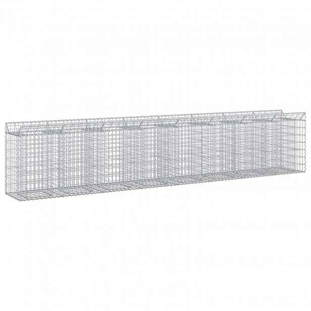 vidaXL Gabionový vyvýšený záhon 3 ks 400 x 50 x 80 cm Pozinkovaná ocel
