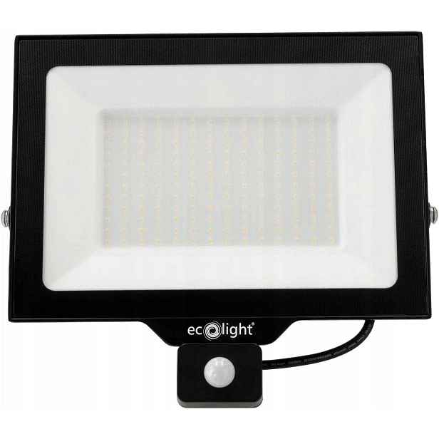 Led Halogenový Zářič 150W 3000K Teplý IP65 NL-1 S Pohybovým Senzorem Pir