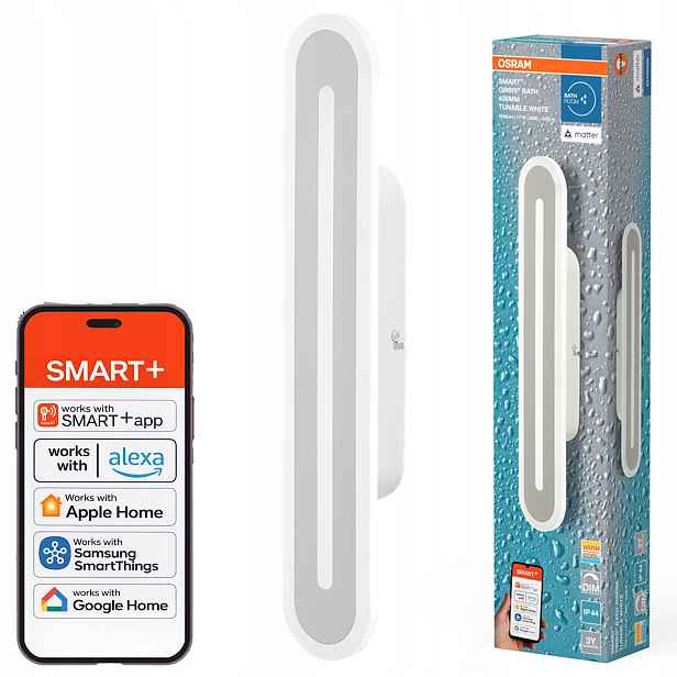 Led koupelnová lampa 17W 800lm Cct bílá IP44 Smart WiFi Matter Osram