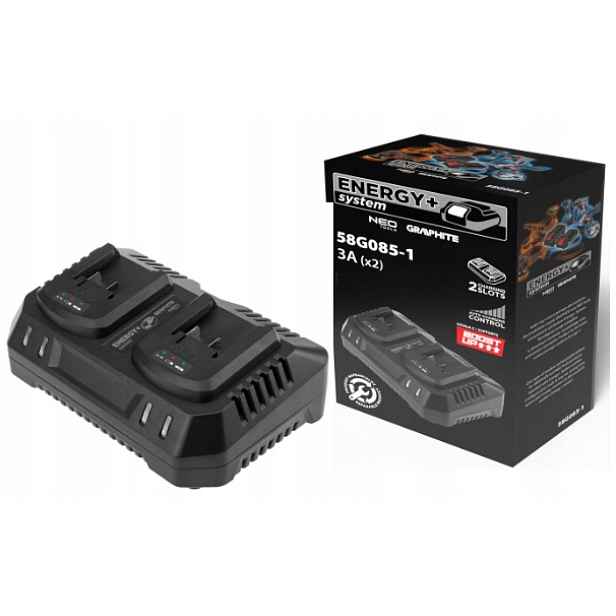 Graphite Dvojitá Nabíječka Pro Akumulátory Energy+ 58G085-1