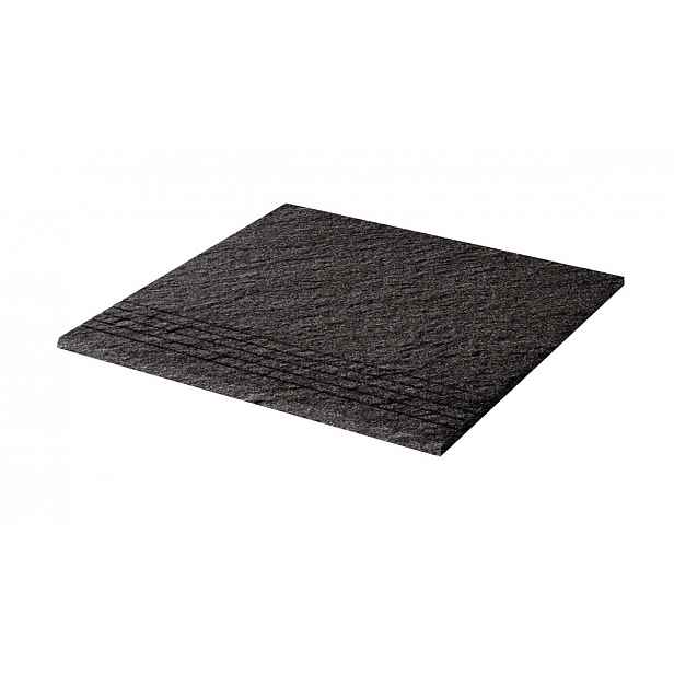 Schodovka Rako Taurus Granit černá 30x30 cm protiskluz TCV34069.1