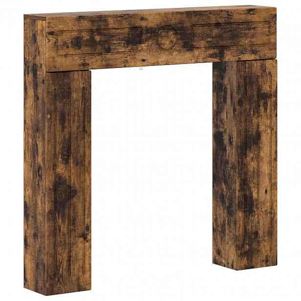 vidaXL Rám krbu Kouřový dub 102 x 18 x 100,5 cm Kompozitní dřevo