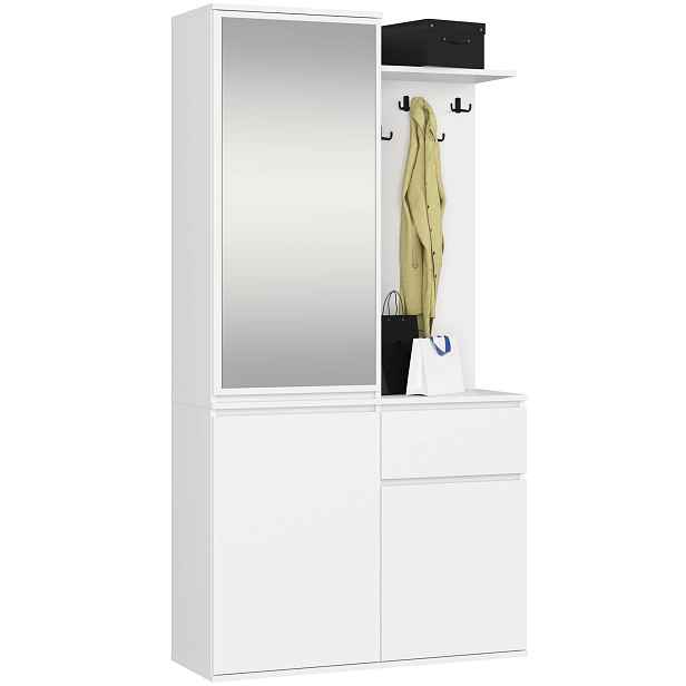 Ak furniture Předsíňová stěna Entro bílá