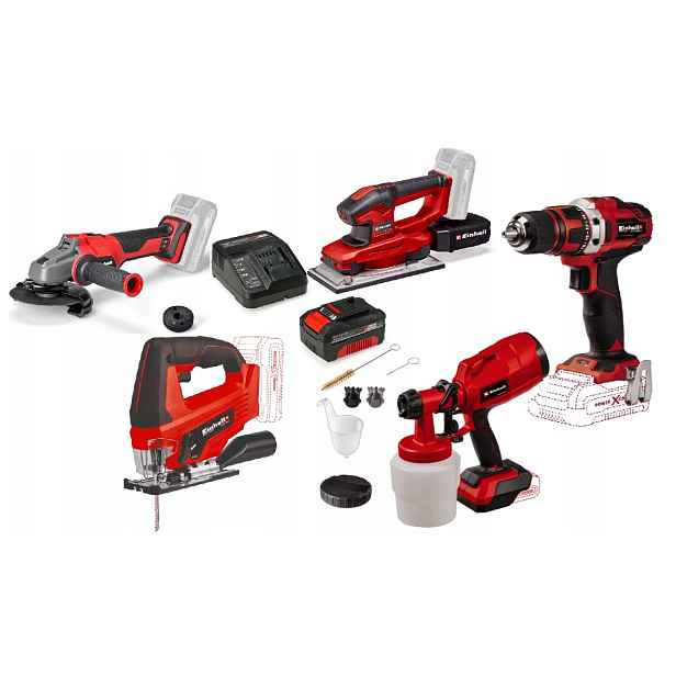 Einhell Sada Elektrického Nářadí 18V Bruska 4.0AH Šroubovák Akumulátor