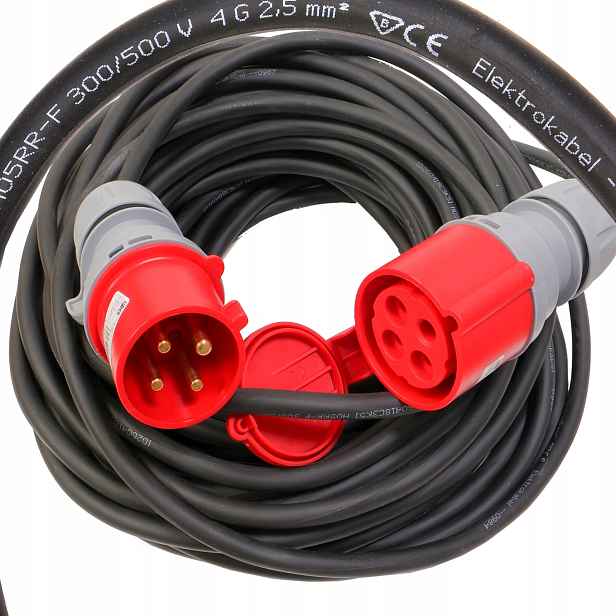 prodlužovací kabel stavební 32A 4p gumový Ow 4x2,5 27 m