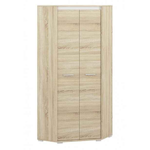 Rohová skříň GVENDA - šířka 82 cm, světlý dub sonoma