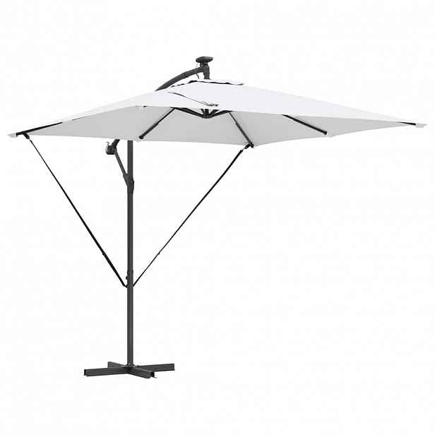 vidaXL Slunečník Písková 249 x 249 x 250 cm Polyester a hliník