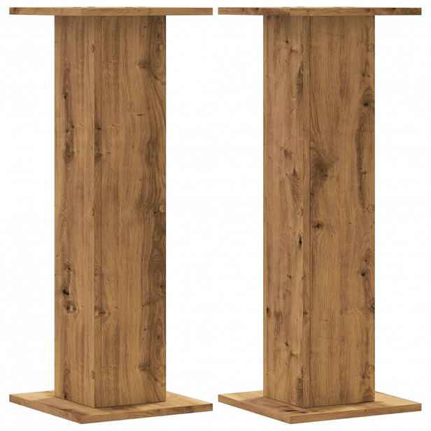 vidaXL Stojany na rostliny 2 ks dub artisan 30 x 30 x 80 cm kompozit